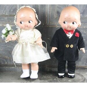 2001 Campbells Kids Special Edition Millennium Issue Bride & Groom 12" Doll Set